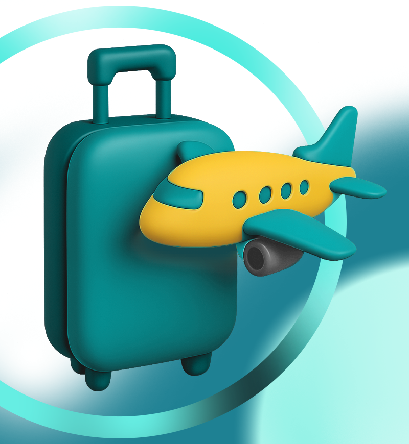 Avión, viaje, maletas